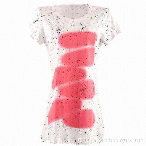 Women's white long t-shirts